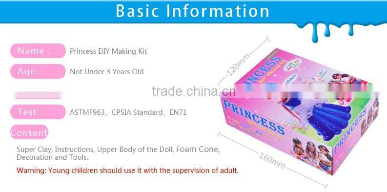 2016 New Arrival Kids Toys For Girls Soft Clay DIY Kit/Cinderella