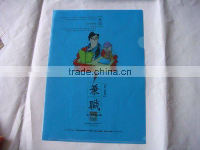 transparent plastic file folder L-shape document folder