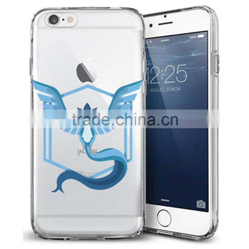 Transparent Clear tpu pokemon go soft case for iphone 6 6s 7 plus tpu pokemon go soft phone case