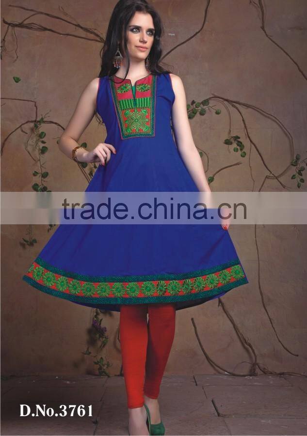 Indian Hand Block Printed Top Kurti Dress Ladies Women Kurta Blouse Shirt