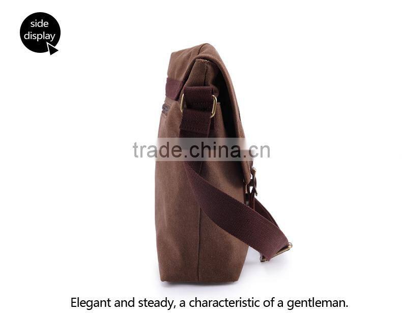 100% Canvas Messenger Bag Single Shoulder Bag for Men & Women Vintage Crossbody bags 3 Colors Available