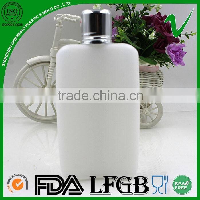 HDPE white empty oval disposable 300ml plastic bottle for wine