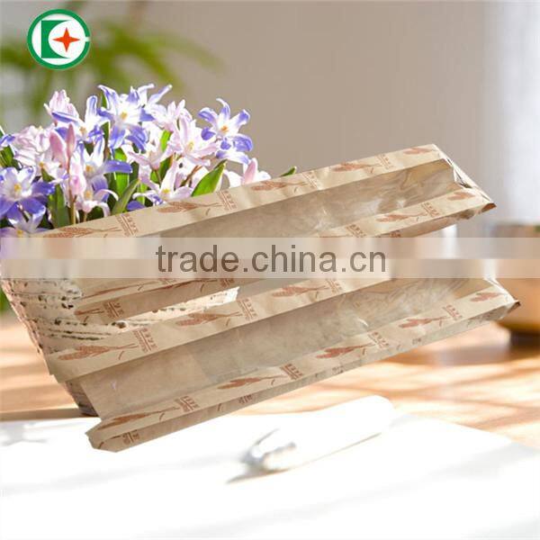 Long size grease proof french baguette paper bag with window