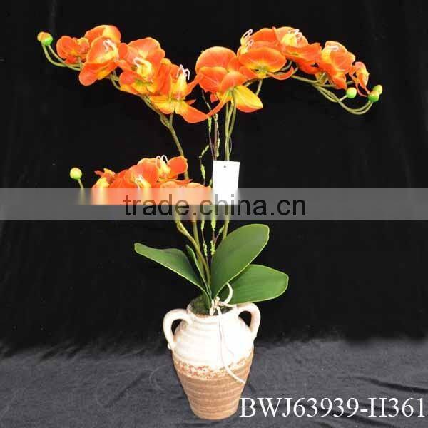 home& indoor decoration,single stem artificial butterfly orchids wholesale bonsai