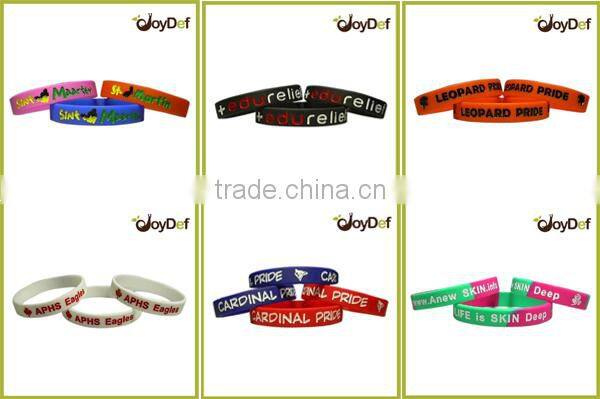 High Definition Screen Printed Silicone Bracelets with high quality