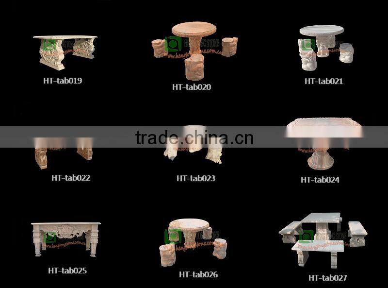 Indoor Stone Table with beautiful flower carvings on the top and legs