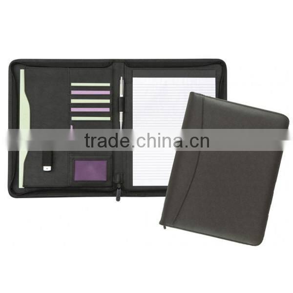 A4 fashion faux leather padfolio conference