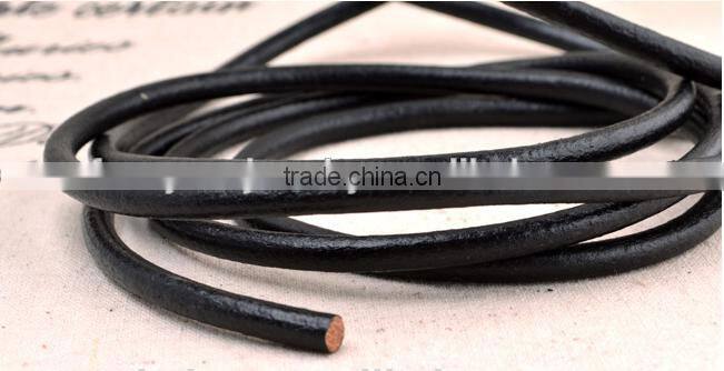 Factory Outlets OEM 10mm Black Round Leather Cord
