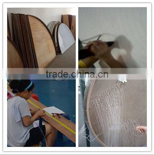 Fashionable fiber optic crystal ceiling light, fiber optic chandelier with RF remote control