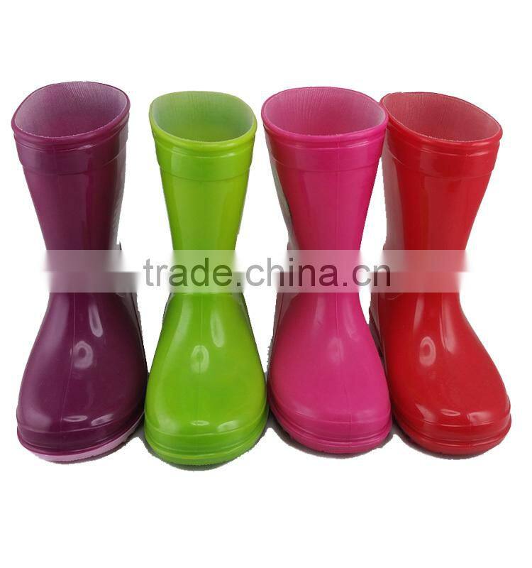 Girls cheap pvc rain boot pure color pvc rain boots