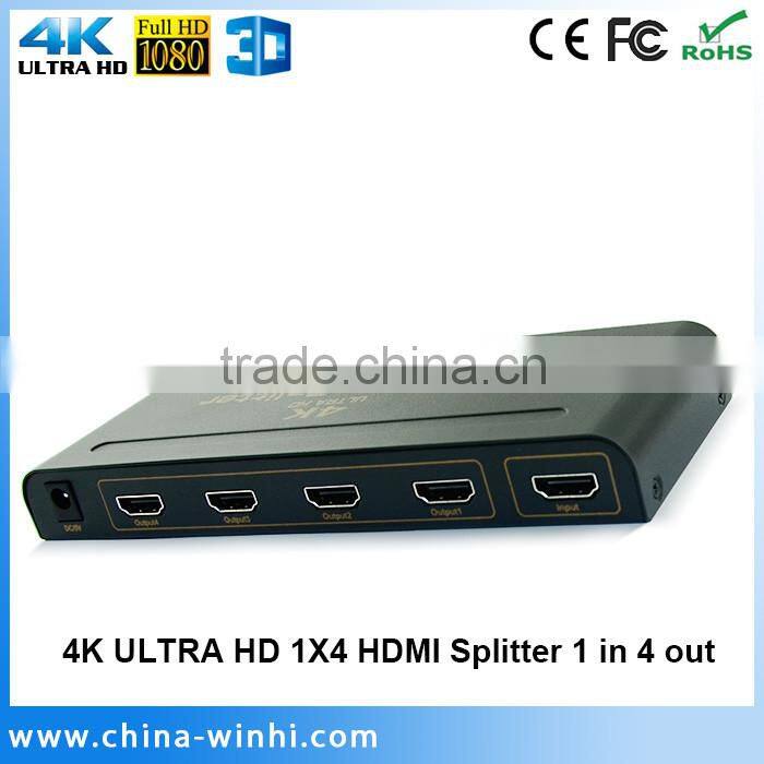 Support 4K 3D 1080P ULTRA HD 1 in 4 out splitter h dmi 1x4