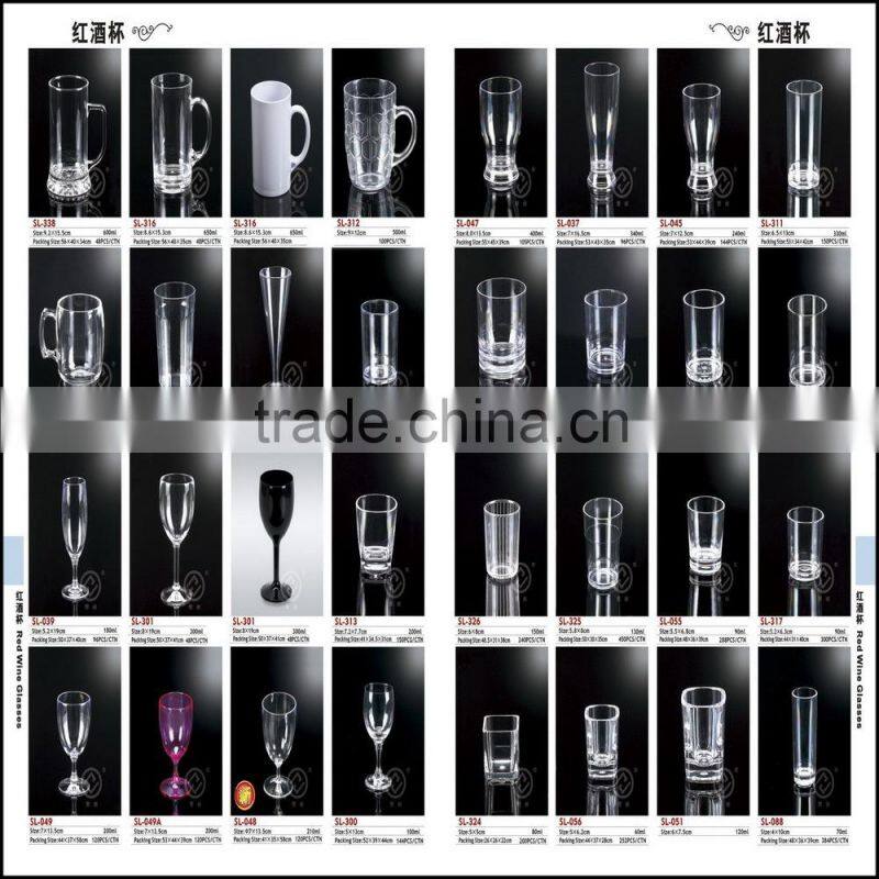 Plastic red wine glass