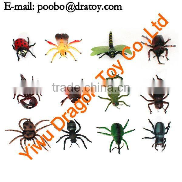 Plastic figurine educational color insect statue