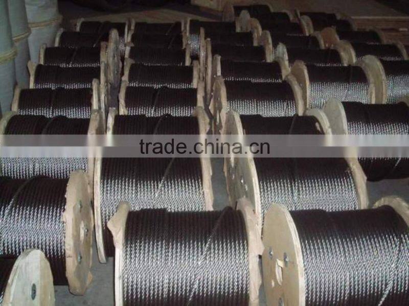 steel wire rope in reel galvanzied wire rope