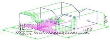 TA NO.1 Factory 3 tiers 120 birds h type broiler chicken cage