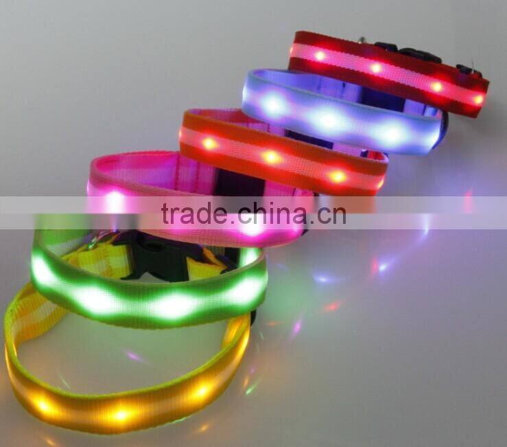 LED flashing dog collar