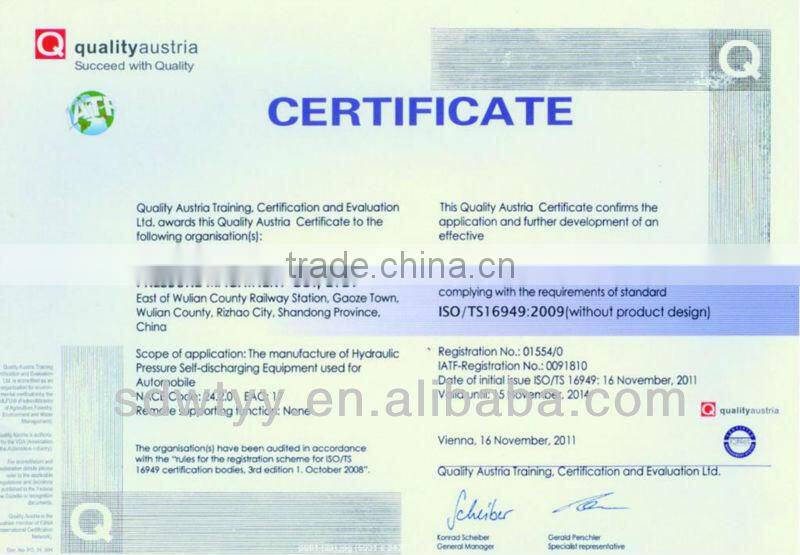 telescopic hydraulic cylinder for tipping truck/China manufactuer