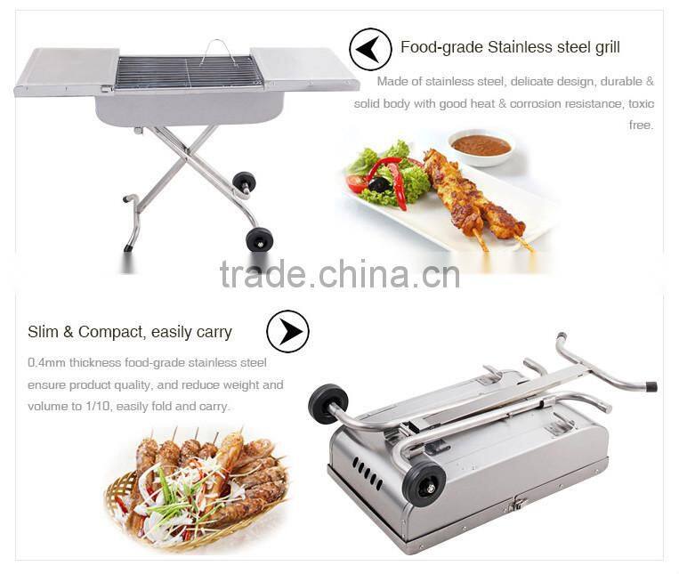 High quality vehicle-carried charcoal barbecue grill,popular bbq tool