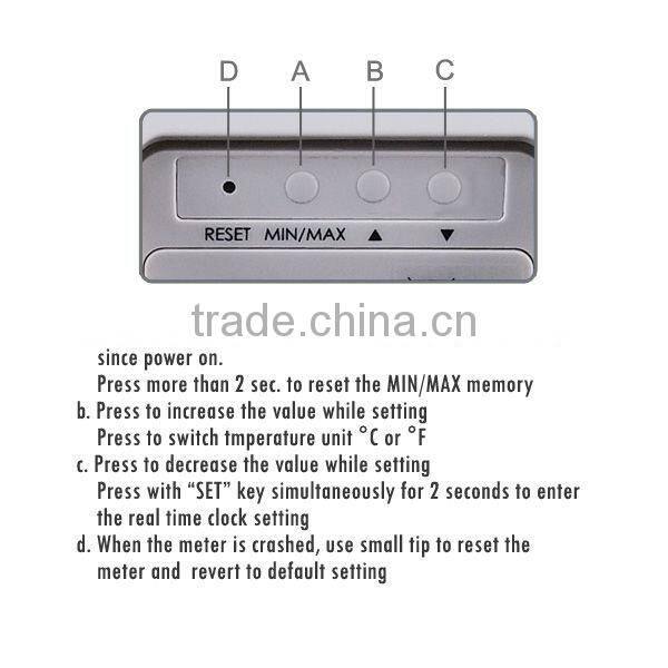 Built-in Internal & External Sensor Probe 0~50 degree C Range /Professional Humidity and Temperature SD Data Logger