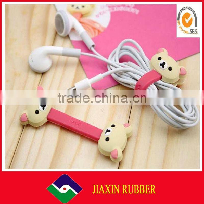 Hot promotional gifts earphone manufacturers Silicone cable holder