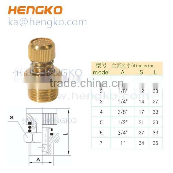 Sintered brass pneumatic air silencer