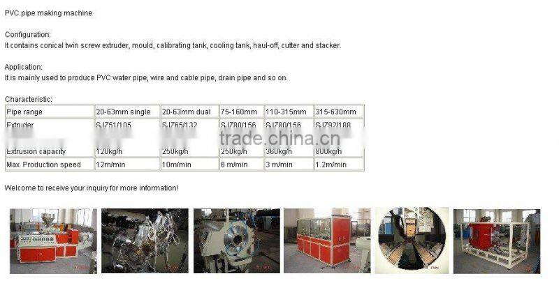 high quality good price PVC Pipe Making Machine