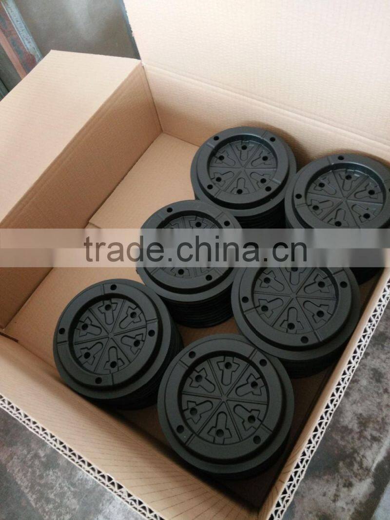 Black PS plastic flowerpot backing base, 18*18*1.6cm
