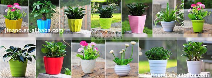 2016 new design round balcony plastic pots for succulents