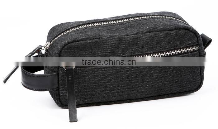 Store More Top Open Makeup Handled Canvas Customized Cosmetic Bag