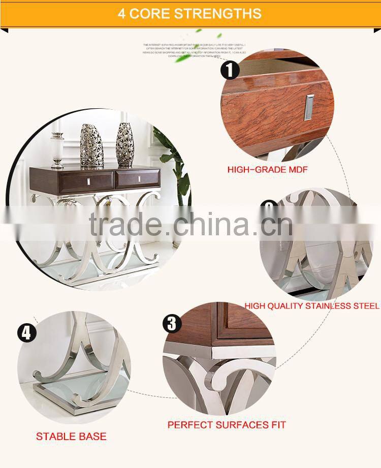 F359 Bedroom Furniture Modern walnut MDF sideboard