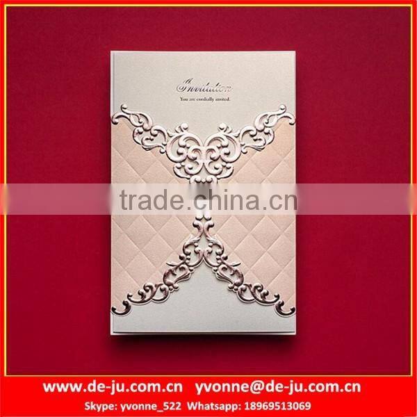 Ceremony Crad Heart Shaped Wedding Invitation Card