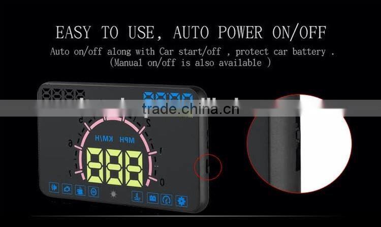 Latest Automotive E350 5.8" Inch Car OBD2 Headup LED OBD2 Display HUD