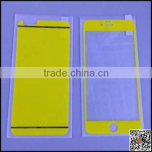 For iPhone 6/plus Coloured 3D Metal Full Screen Cover Tempered Glass Case Skin, glass protective film