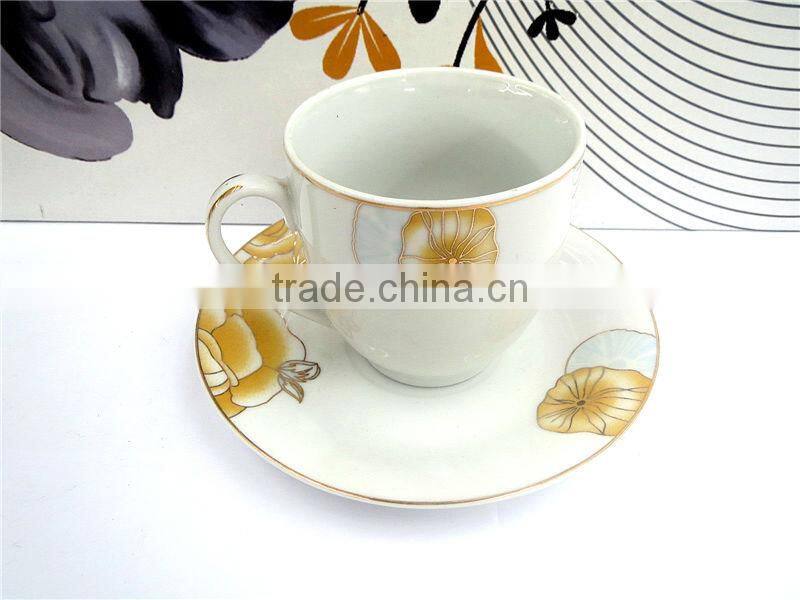Hot sale ceramic porcelain Cups and Saucers Manufacture