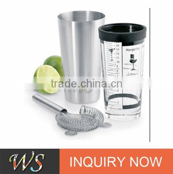 Stainless Steel And Glass Boston Cocktail Shaker