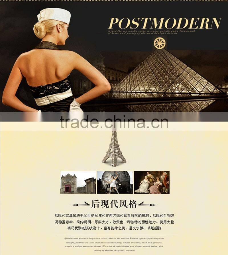 E106 postmodern western-style high quality stainless steel crocodile PU tv stand/cabinet