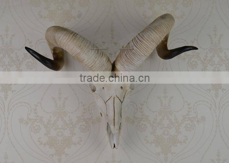 Modern Villa Bar Wall Decoration Resin Sheep Skull Wall Hanging