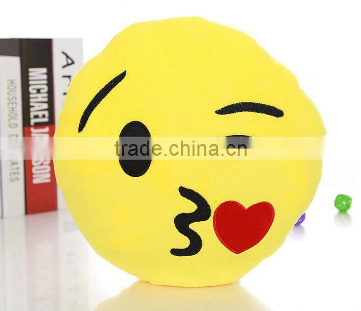 Cheap Hot Sale Soft plush emoji pillow stuffed toys Wholesale big size cushion