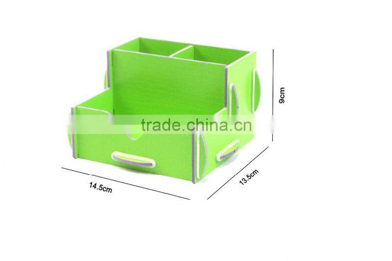 Office Supplies Creative Multifunction DIY Wooden Pencil Holders/ Pen Holders Storage Box