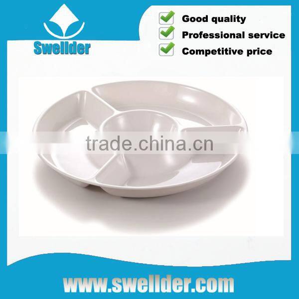 Custom order vaccum forming plastic round divided plate
