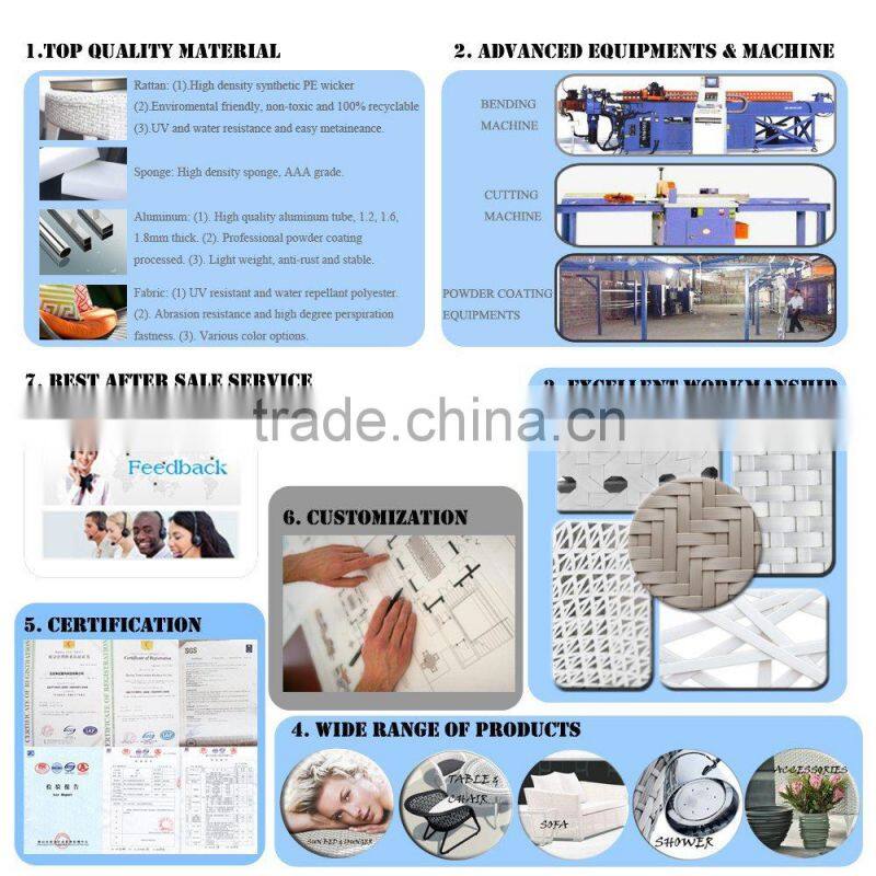 Husen popular morden rattan/wicker daybed WYHS-T162, wicker furniture/Garden patio furniture/outdoor furniture.