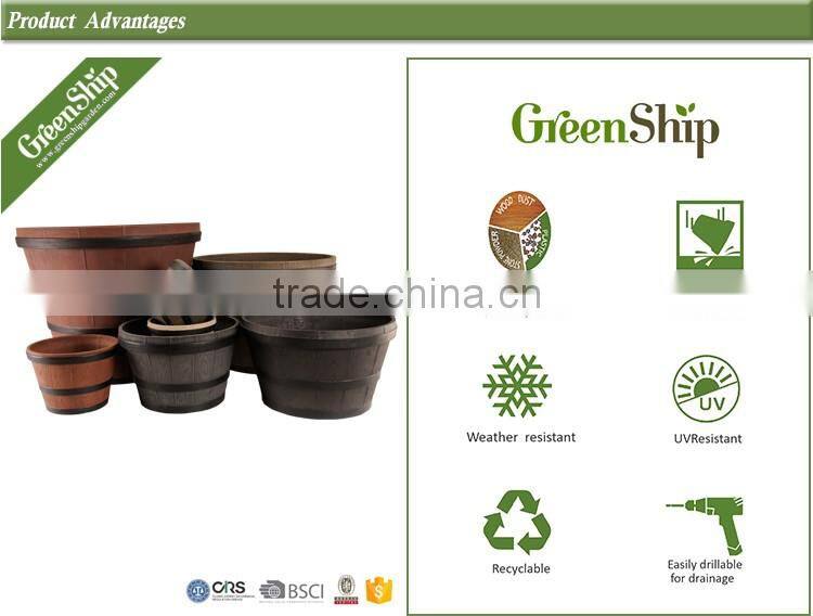 Decorative wooden decorative ships large plant pots