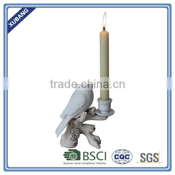 Wholesale High Quality Fashion Bird And Twig Poly Resin Candle Holder
