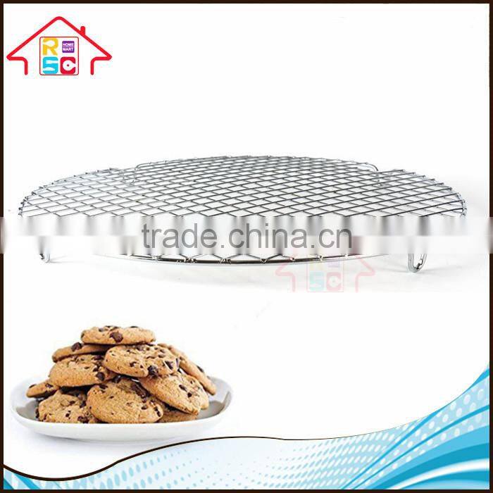 NBRSC Reliable Company Multi-Purpose Stainless Steel Cross-wire Round Baking and Cooling Rack