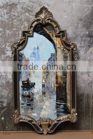 PU mirror Eco-friendly wall picture frame manufacturer ornate mirror frame wholesales