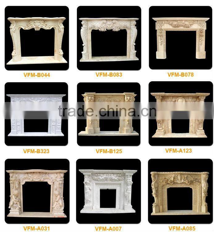 2015 contemporary home decor marble wood burning fireplace mantel