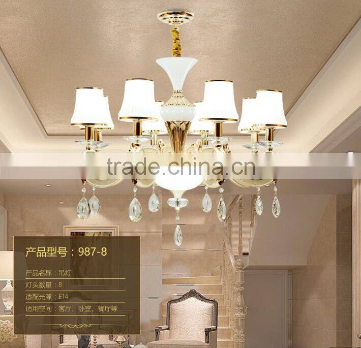 M987 Momoda decorations luxury big 10+5 arms Crystal modern living room lobby lighting chandelier pendant lamp