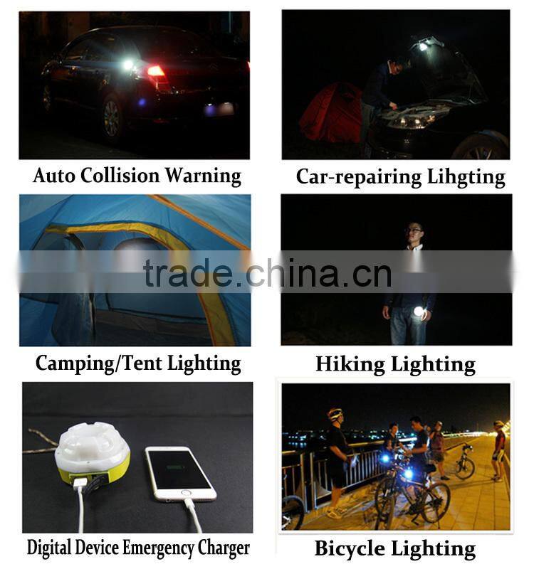 Multifunction Emergency aluminium led ligh Outdoor waterproof camping led light tool light