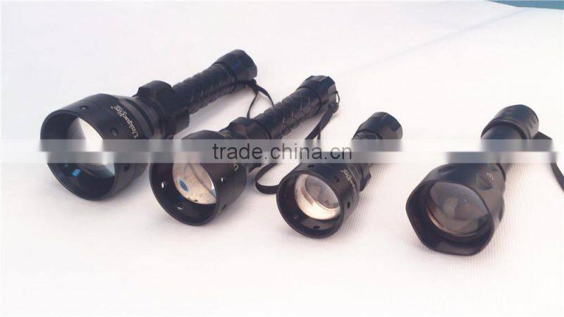 Uniquefire UF-1405 67mm convex lens cree aluminum high power 850 nm IR torch