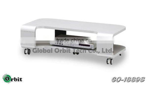 New modern design wood furniture TV stand with DVD storage rack